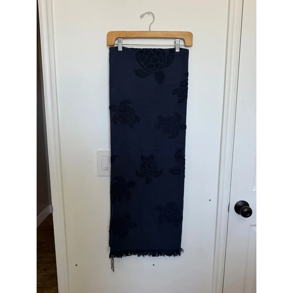 Vilebrequin Organic Cotton Turtle Beach Towel – Bleu Marine – NWT